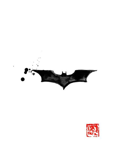 batman logo Drawing by pechane sumie | Saatchi Art