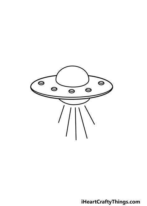 UFO Drawing - How To Draw A UFO Step By Step