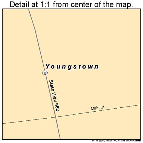 Youngstown Pennsylvania Street Map 4287208