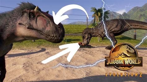 Yutyrannus vs T-rex en jurassic world evolution 2 - feather dinosaurs ...