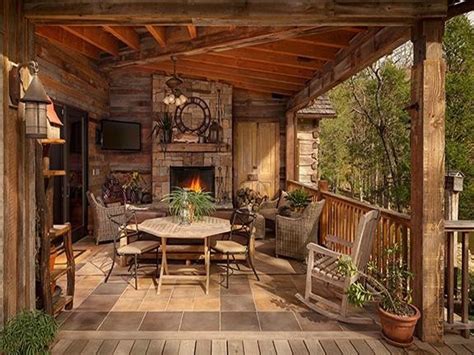 log cabin porch - Yahoo Image Search Results | Rustic porch, Mountain home exterior, Porch design