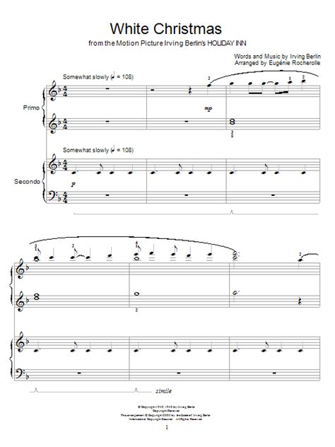 White Christmas (Piano Duet) - Print Sheet Music Now