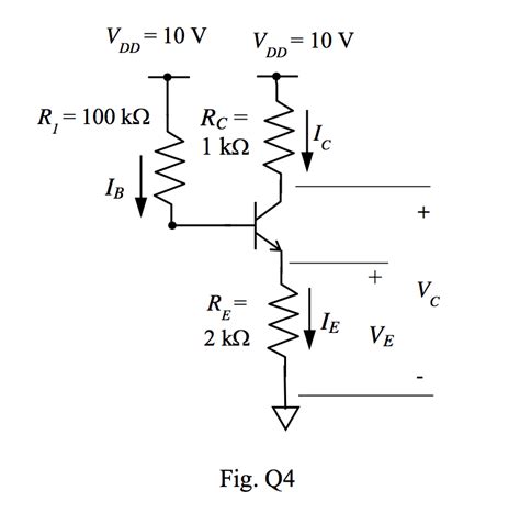 Solved Figure Q4 shows an npn BJT amplifier circuit. For the | Chegg.com