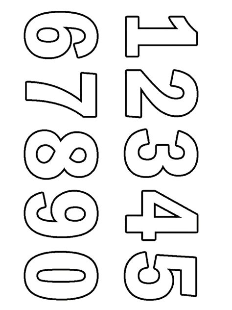 Free printable Numbers stencils and templates