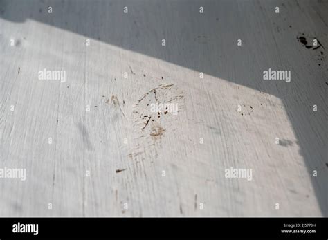 Wooden surface painted with white paint. Old wooden window sill Stock Photo - Alamy