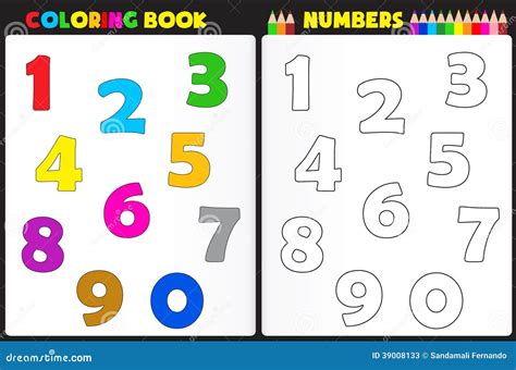 Coloring Book Numbers Stock Vector - Image: 39008133