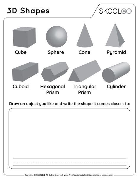 3d Shapes Worksheets