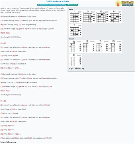 Chord: Sad Rude Future Dude - Ball Park Music - tab, song lyric, sheet, guitar, ukulele | chords.vip