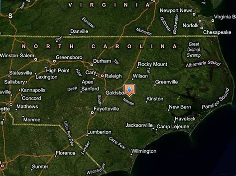 Goldsboro Bridge Civil War Battle North Carolina Map