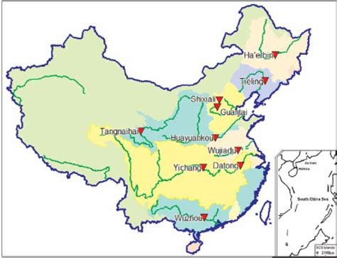 | Major river systems in China and locations of the selected... | Download Scientific Diagram