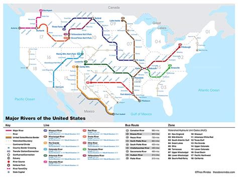 New subway-style map shows how US rivers connect cities and national parks