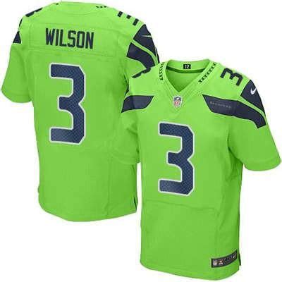 Russell Wilson Green Men's Stitched NFL Elite Rush Jersey