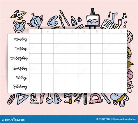 Timetable chart for class student profile chart - wingrewa