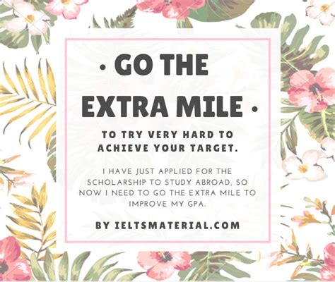 Go the Extra Mile - Idiom of the Day for the IELTS Speaking Test | IELTSMaterial.com