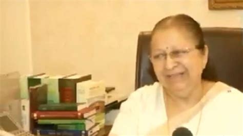 'He was like an elder brother to me': Sumitra Mahajan tears up while talking about Somnath ...