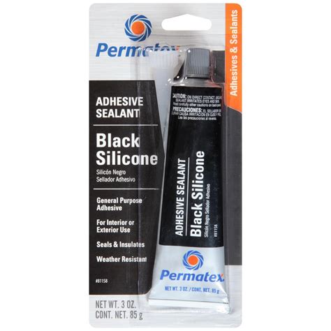 Permatex 3 oz. Black Silicone Adhesive Sealant-75150 - The Home Depot