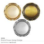 Round Flower Design Badge with Logo | Magic Trading Company -MTC