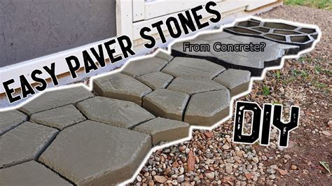 Making a paver walkway from concrete and a mold | How to - YouTube