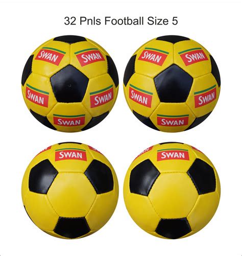 Custom Football Ball - 32 Panel Size 5 PVC 'Swan 2'