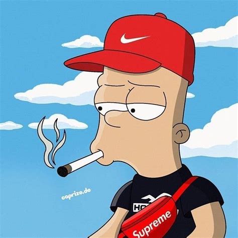 Black Bart Simpson Smoking