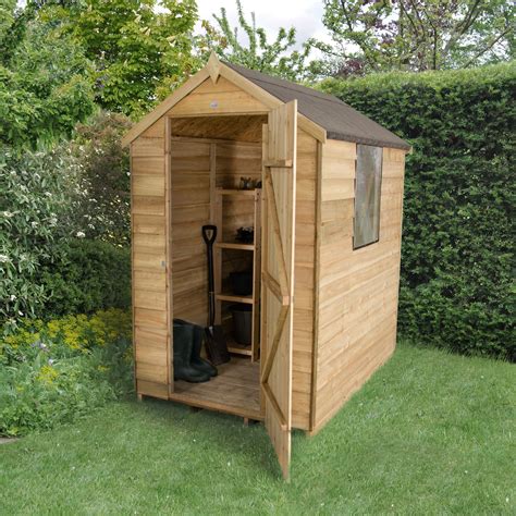 6X4 Apex Overlap Wooden Shed | Departments | DIY at B&Q