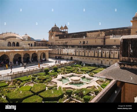 Mughal Garden, Amer Fort, Amer, Rajasthan, India, Asia Stock Photo - Alamy