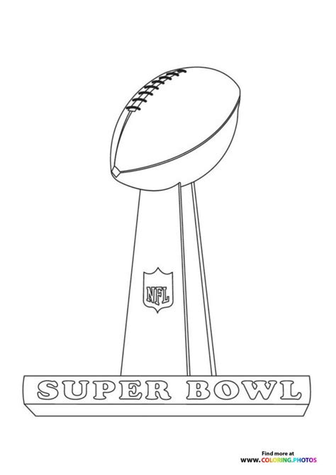 Cartoon Super Bowl Trophy Coloring Page Free Printabl - vrogue.co