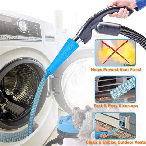 Dryer Vent Cleaner Kit Dryer Vent Cleaning Kit Vacuum Hose Attachment Brush Lint Remover Power ...