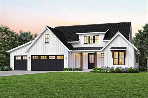 Modern Farmhouse Plan: 2,683 Square Feet, 4 Bedrooms, 3.5 Bathrooms ...