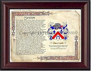 Amazon.com: Sexton Coat of Arms/ Family Crest on Fine Paper and Family History: Prints: Posters ...