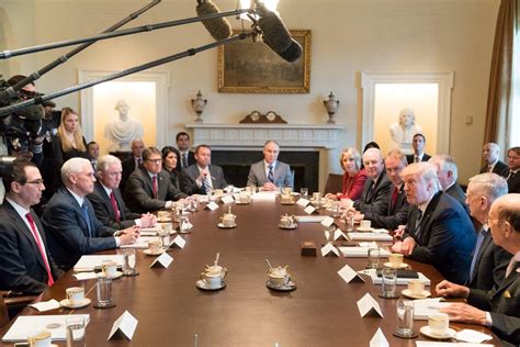 President Trump's first Cabinet meeting lights up social media - CBS News