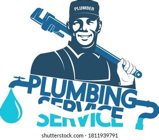 Plumber Wrench Hand Symbol Repair Service Stock Vector (Royalty Free ...