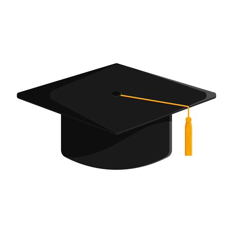 Graduation hat vector illustration in the flat style. Graduation cap ...