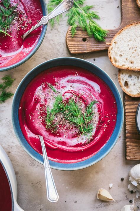 Creamy Roasted Beet Soup (Vegan) - Crowded Kitchen