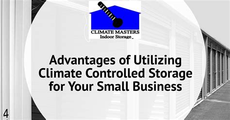 Advantages of Climate Controlled Storage for Your Small Business