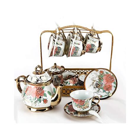 Adult Tea Set Tea Set Tea Set Ceramic Coffee Pot Ceramic Tea Set Home European Vintage Tea Set