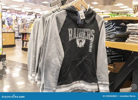 Raiders Gear at a Gift Shop. the Raiders Began Play in Las Vegas in ...