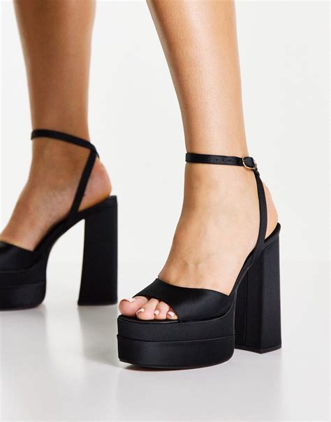 Black Platform High Heels