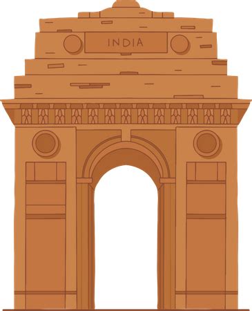 Best Free India Gate Illustration download in PNG & Vector format