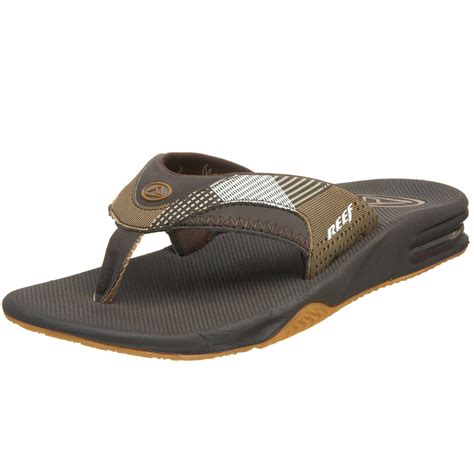 Reef Mens Fanning Flip Flop in Brown for Men (brown plaid/brown/plaid) | Lyst