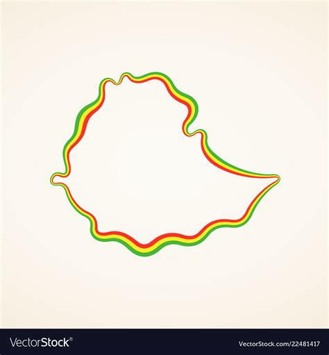 Ethiopia - outline map Royalty Free Vector Image