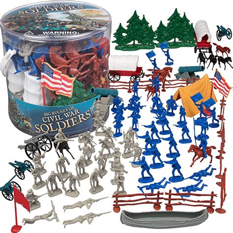 Civil War Army Men Action Figures - Big Bucket of Civil War Soldiers ...