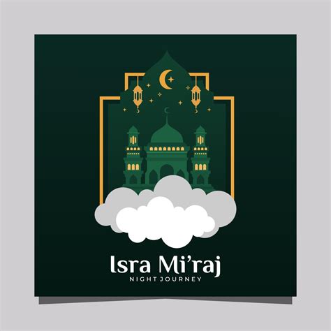 Vector gradient isra mi'raj illustration poster 15732772 Vector Art at ...