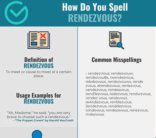 Correct spelling for rendezvous [Infographic] | Spellchecker.net