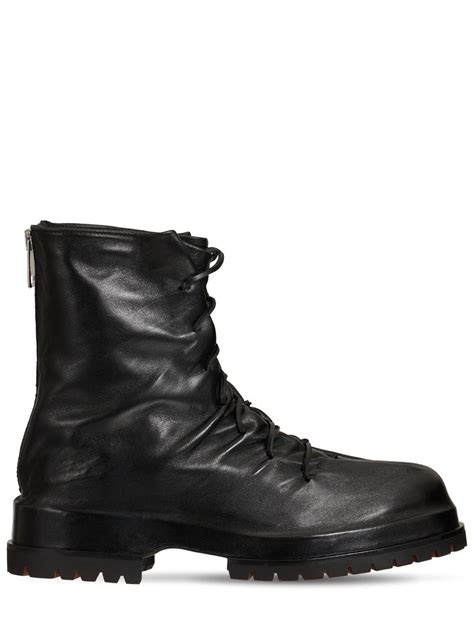 424 Wrapped Leather Lace-up Boots in Black for Men | Lyst