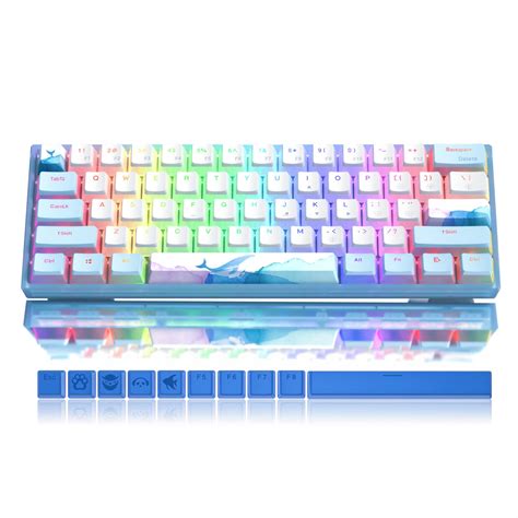 Buy WK61 60% Keyboard, Hot-Swappable Keyboard Ultra-Compact RGB Gaming ...