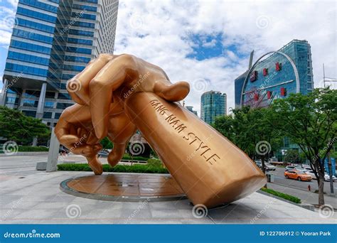 Gangnam Style Statue In Front Of Coex Mall In The Gangnam District In Seoul City Editorial Photo ...