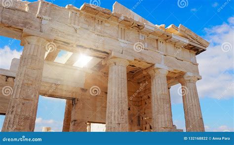 Detail of Parthenon Temple stock photo. Image of detail - 132168822