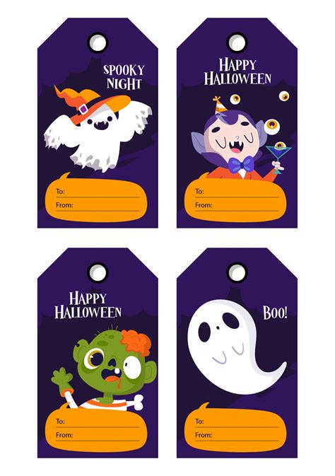 Halloween Tags Templates - 15 Free PDF Printables | Printablee