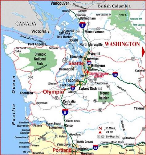 Map Of Western Washington State - London Top Attractions Map